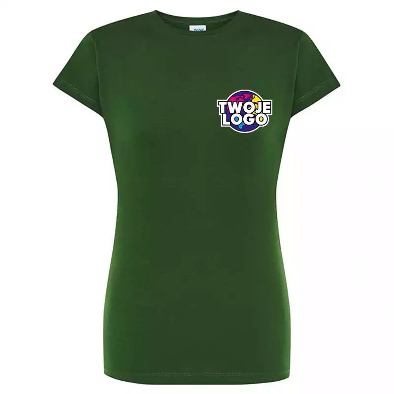 bordowa koszulka z nadrukiem logo dowolny tekst damska (kopia)