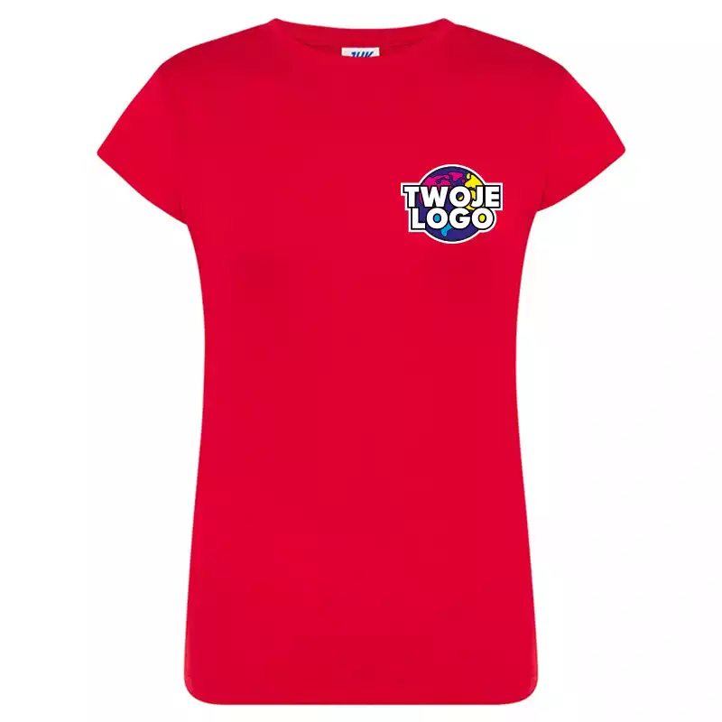 koszulka damska z logo na piersi koszulka firmowa dowolny nadruk (kopia)
