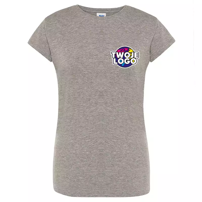 koszulka damska z logo na piersi koszulka firmowa dowolny nadruk (kopia)