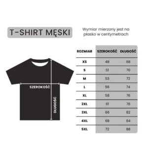 biała koszulka z dowolnym nadrukiem z logo firmy męska