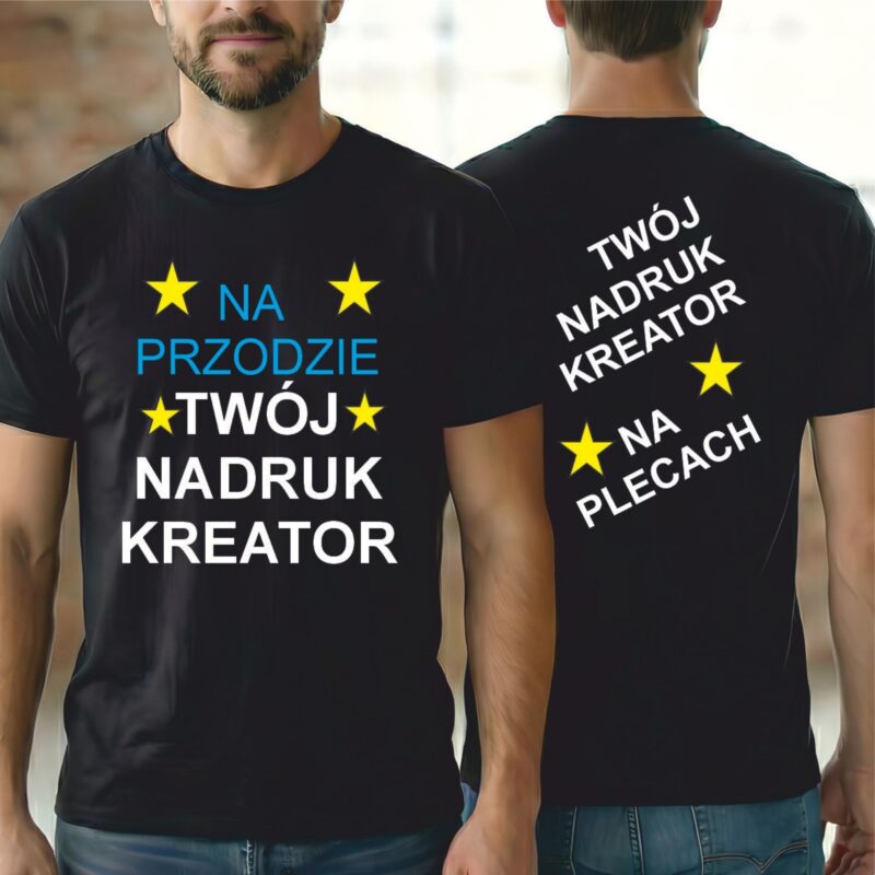 koszulka z własnym nadrukiem przód tył kreator